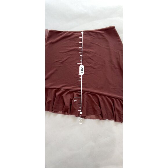 Hello Molly No Secrets Mesh Mini Skirt in Chocolate - Picture 5 of 6